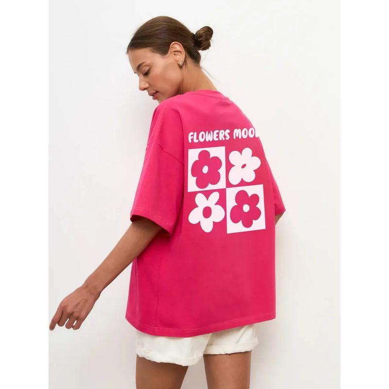European and American New Fashion Casual Loose Print Short sleeve T-shirt Top Loose Printed T-shirt Top