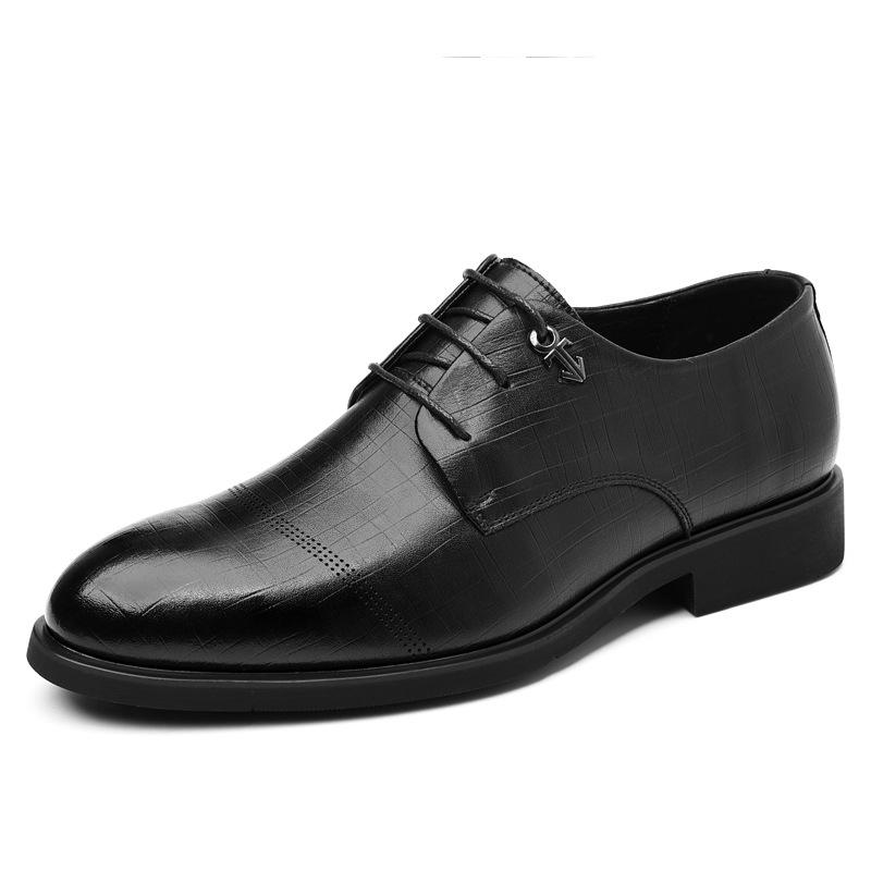 Leather Shoes Men's Spring Formal Men's Shoes Heightened 6CM Gentleman with Suit Leather Shoes 2025