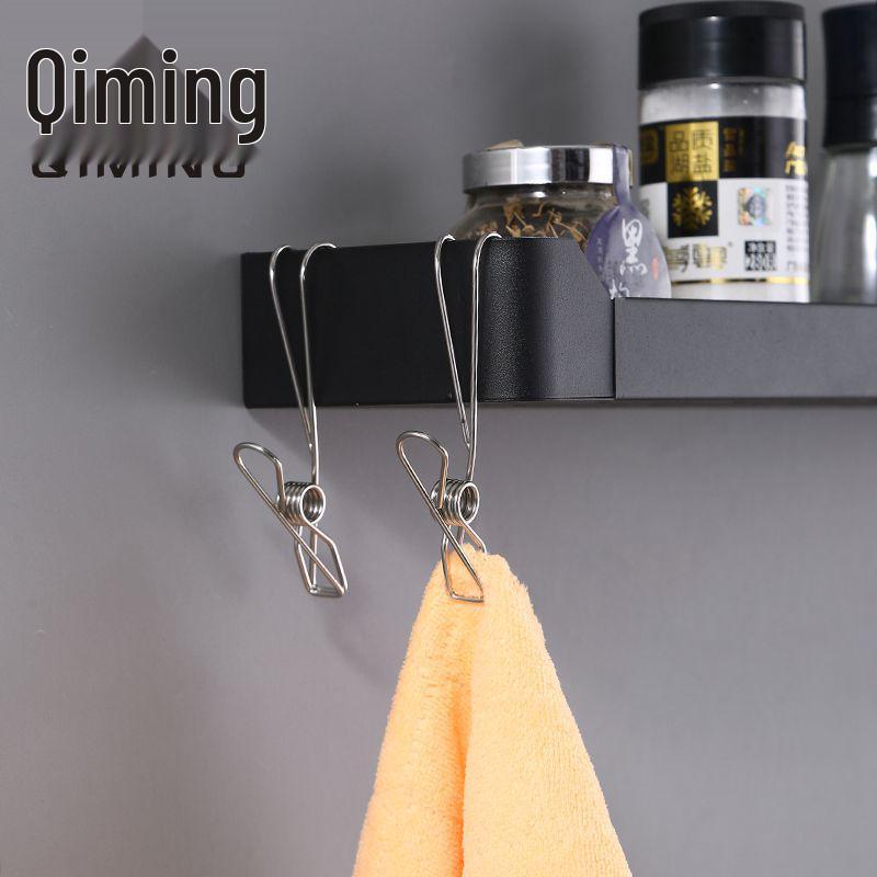 Stainless Steel Windproof Hook & Clip for Clothesline or Documents With Hook Clips, Loose (9.5cm)