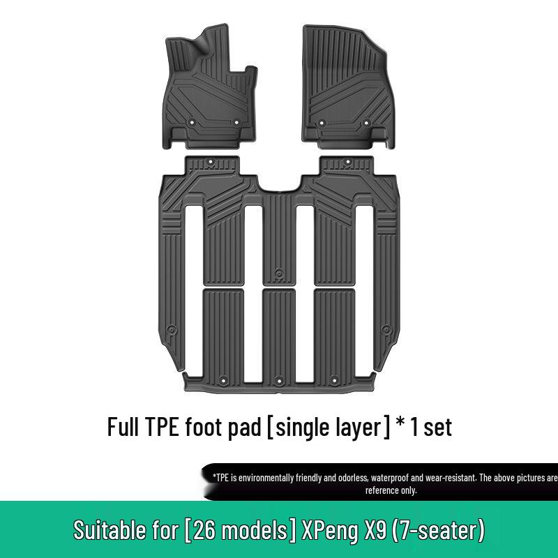XPeng X9 TPE Floor Mats & Trunk Mat Set for 2023-2026 Models