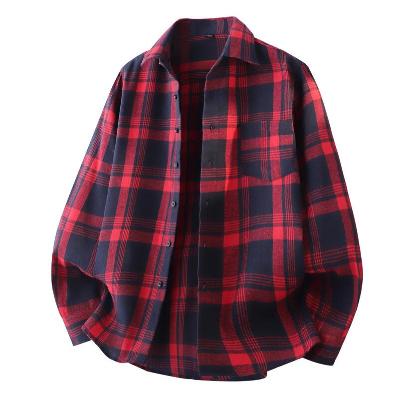 RED DRAGONFLY Men's Plaid Long Sleeve Shirt