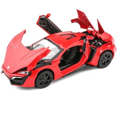 1/32 LYKAN Hypersport Supercar Slitinové Auto Odlitky a Hračková Vozidla Model Auta Zvuk a světlo Natahovací Auto Hračky Pro Děti Dárky