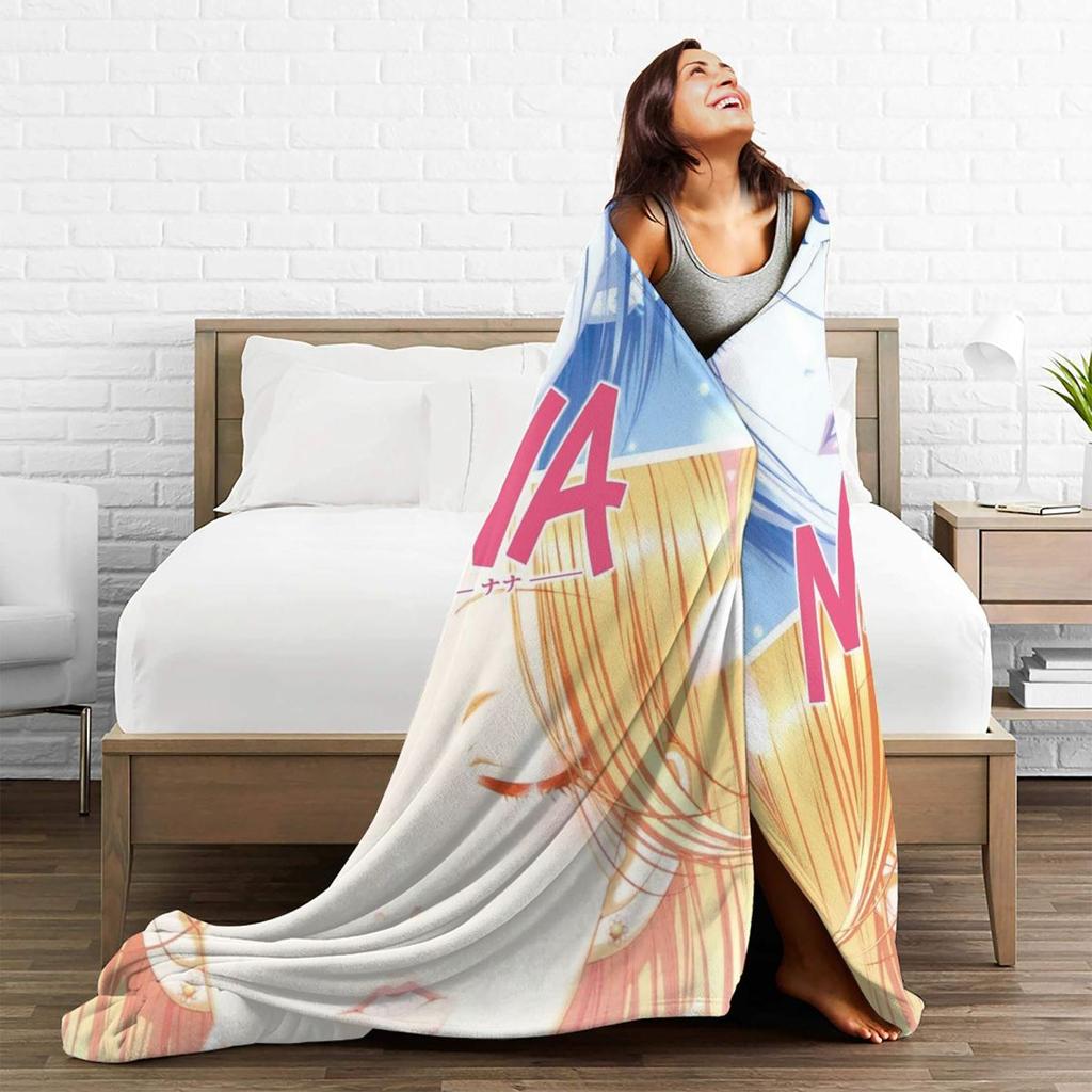 Nana Anime Blankets Soft Warm Flannel Throw Blanket Bedding for Bed Living room Picnic Travel Home Couch