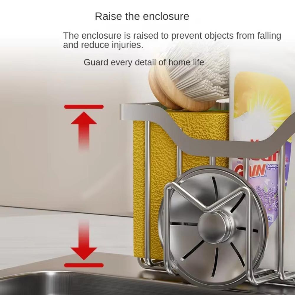 Stainless Steel Kitchen Sink Organizer Rustproof Sink Stopper Scraper Durable Drain Tray  Kitchen