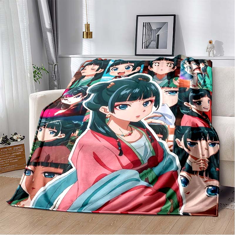 Die Apotheker-Tagebücher Maomao Jinshi Kirschblüten Flanell-Kuscheldecke Weiche Plüschdecke für Sofa Bett Anime Mädchen Heimdekoration Geschenk
