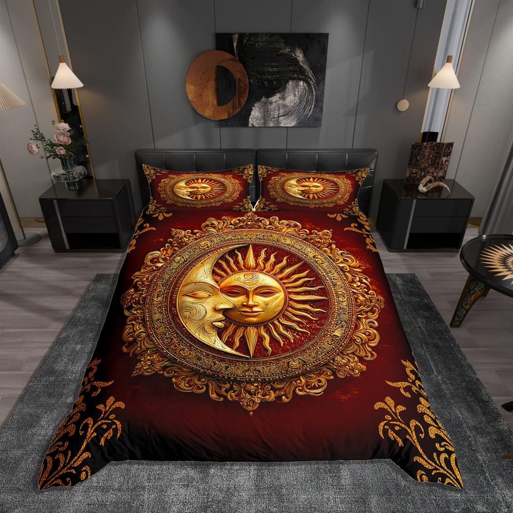 

Homewish Tribal Dreamcatcher Duvet Cover Set,Green Pink Watercolor Bedding Set,Dreamy Cartoon Bohemian Reversible Bed Set DE XS 100x135cm 2pcs&set