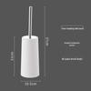 Stainless Steel Long-Handle Toilet Brush with Holder - Soft Bristle for Bathroom Cleaning