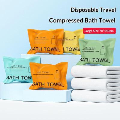 Large Disposable Bath Towel 140*70Cm Compressed Towel Travel Quick-Drying Towel Travel Essential Towel 2/5Pcs