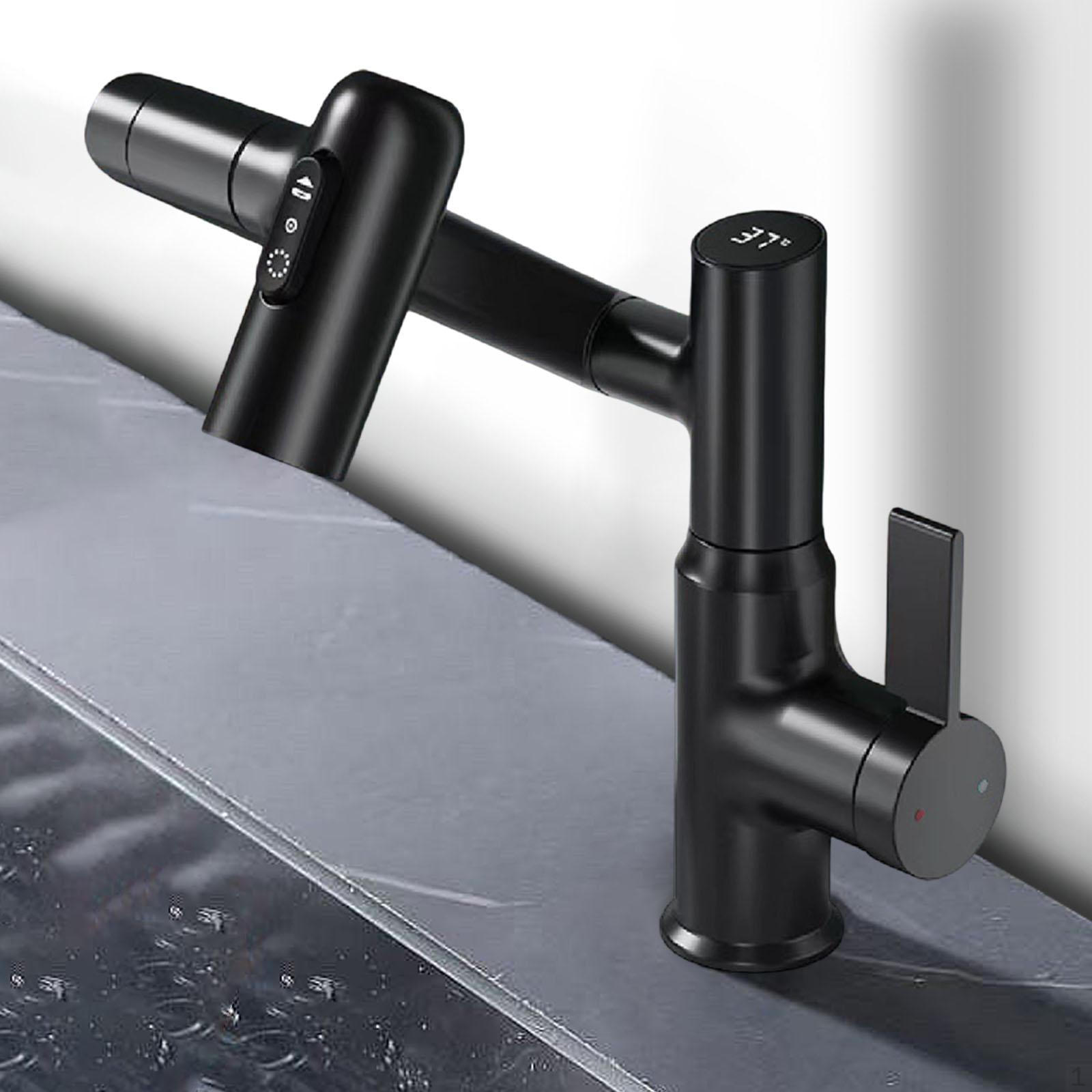 

Смеситель для ванной комнаты, 3 режима воды, аксессуары, керамический сердечник клапана, простая установка, распылитель для кухни black