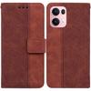 For Oppo Reno13 Pro 5G Case Geometry Pattern Leather Wallet Phone Cover with Wrist Strap