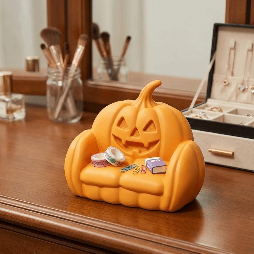 Realistic 3D Printing Pumpkin Decorations Spooky Design Ghost Pumpkin Storage Tray  Gift