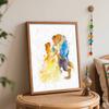 Disney Beauty Beast oil paint by numbers painting kit handmade diy home decor gifts art watercolor romantic wall bedroom craft set