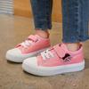 Korean version of girls' white shoes children's canvas shoes girls cartoon cute casual sports shoes embroidered running board shoes