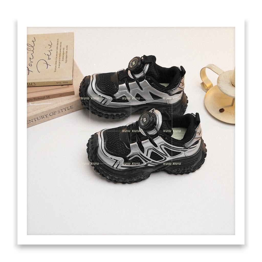 XSHX "Paris Tire Shoes" Retro Children's Sports Shoes Spring Double Net Boys and Girls Rotating Buckle [Wenzhou Shoes]