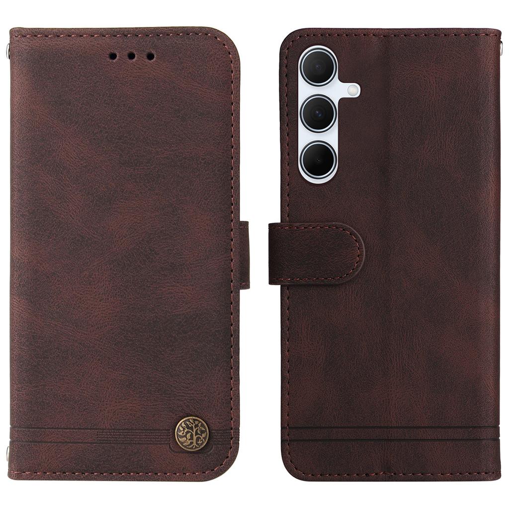 For Samsung Galaxy A56 5G Leather Wallet Cases Skin Touch Phone Cover Stand with Strap