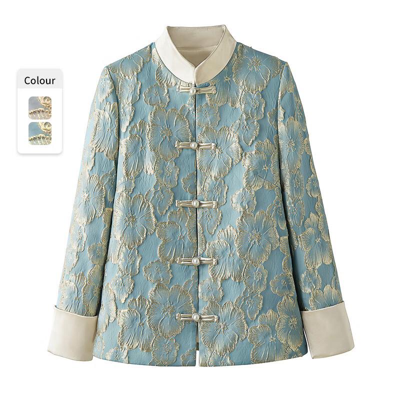 

Women s Chinese Style Retro Single-Breasted Jacket M