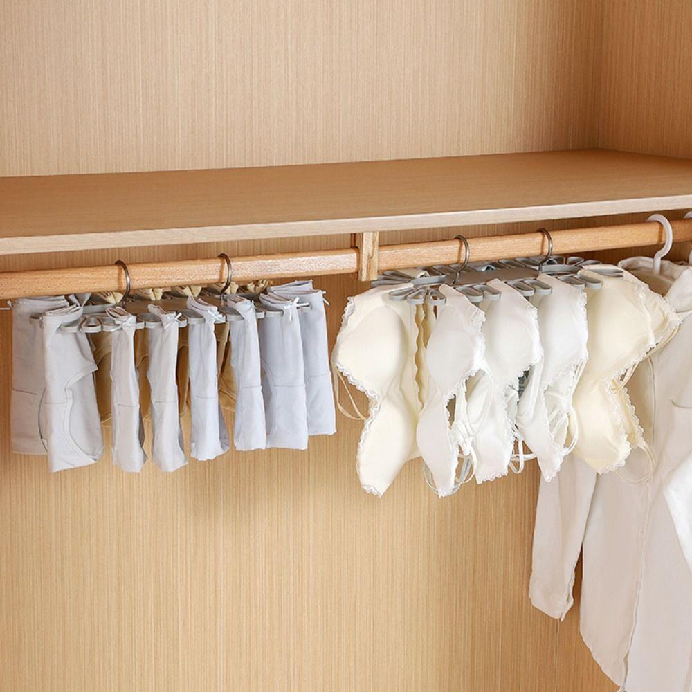 Space Saving Socks Drying Rack Folding Underwear Hanging Clip Durable Clothes Hanger