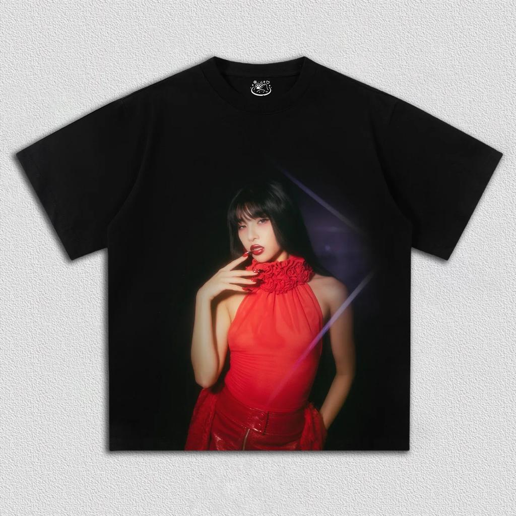 Korean Kpop Band Gril Group KATSEYE Printed T-shirt Women Oversize Y2k Short Sleeve High Quality Harajuku Loose Female Clothing