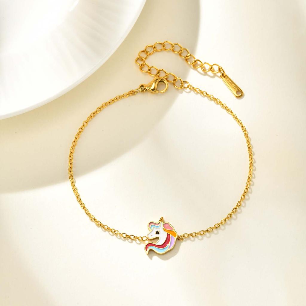 Cute Red Ladybug Charm Bracelets for Women Girls, Stainless Steel Animal Pendant Bracelets, Fashion Jewelry for Party Gift