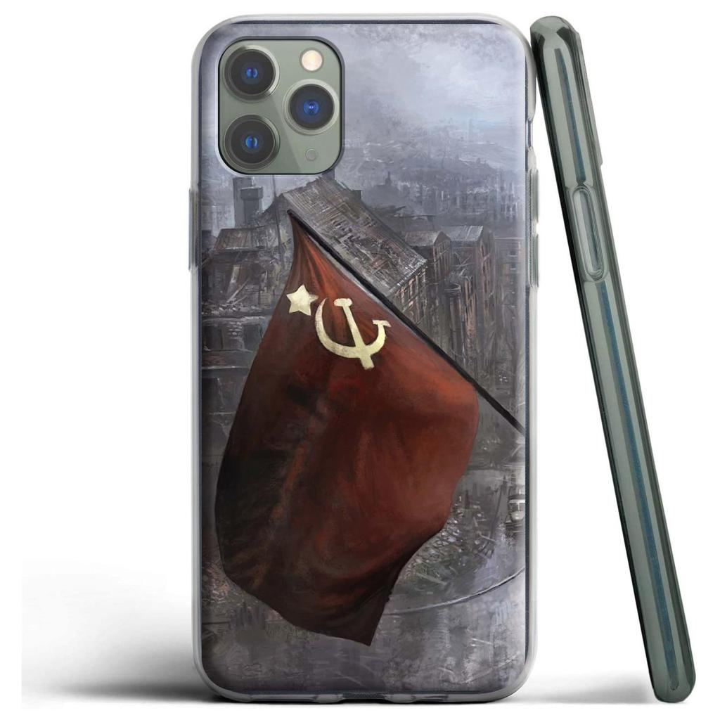 Sowjetunion UdSSR Silikonhülle für Apple iPhone 12 Mini 11 Pro SE XS X XR Max 8 7 6S 6 Plus 5S