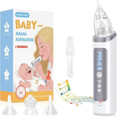 Nasal Aspirator for Baby, Electric Nose Sucker for Baby & Toddler, Congestion Relief with 3 Levels Suction,Soothing Light & Nursery Rhymes (Large A)