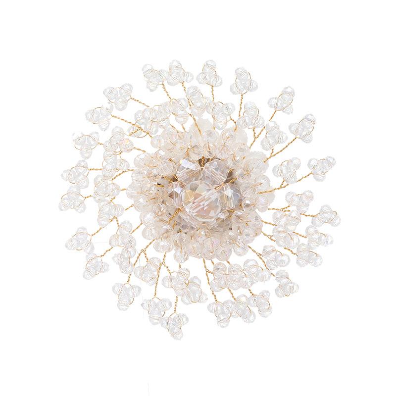 Vintage atmospheric corsage handmade crystal snowflake brooch women's evening banquet dress high-end luxury elegant pin accessories