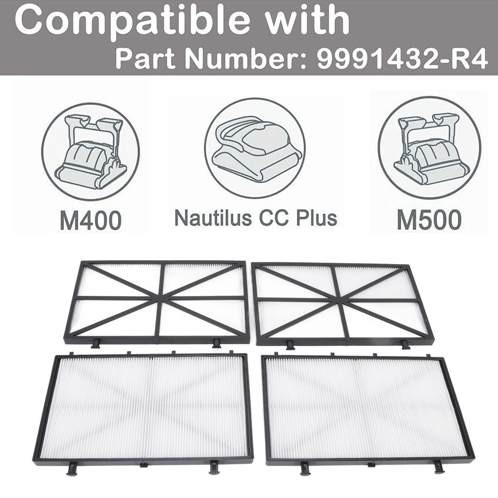 4Pcs Ultra Fine Cartridge Filter Panels Replacement Robotic Pool Cleaner Filter Cartridges for M400 M500 CC Plus Part Number 9991432 R4