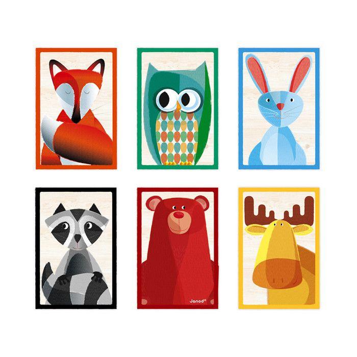 Puzzle cubes - JANOD - Animaux de la forêt - Moins de 100 pièces - Multicolore - A partir de 12 mois