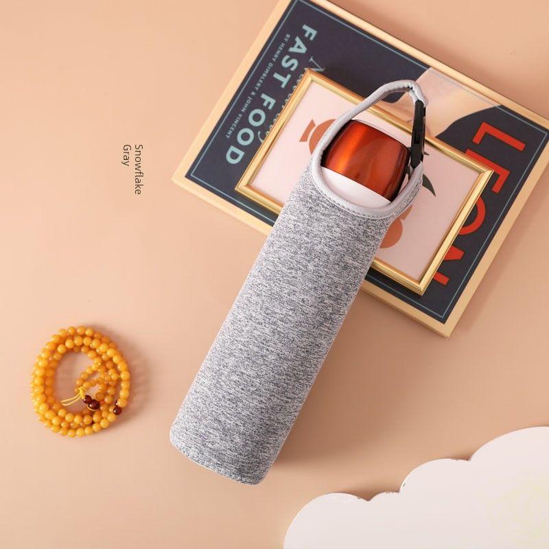 Baihui 500ml Large-Capacity Thermos Cup Cover for Adults, Portable Hand-Held Cross-Body Protective Cover, Anti-Fall
