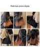 Elegant Suede Retro One-Shoulder Tote: Versatile, Large-Capacity Crossbody for Casual Commutes