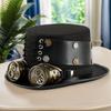 Gothic Magicians Hat with Removable Goggles Theme Party Cosplay Accessory Headwear For Masquerades Stage Show Photography