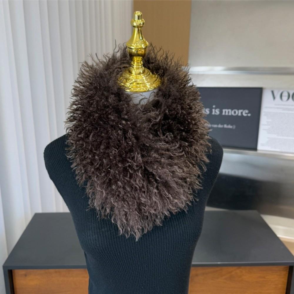 Magnetic Attraction Plush Scarf for Women Winter Warm Neck Warmer  for Outdoors