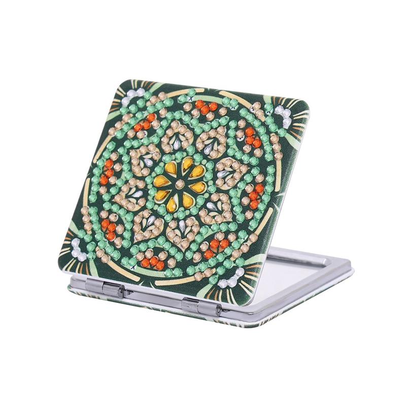 Promotion! 4Pcs Diamond Paint Mirror Compact DIY Mandala Mirror Folding Purse Mirror For Adults Kids Beginners