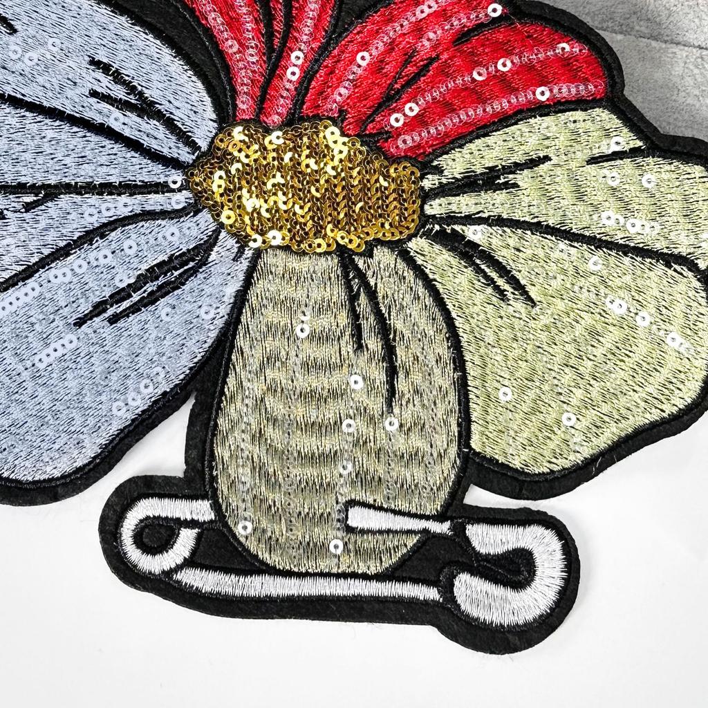 Color Sequins Embroidery Flower Cloth Sticker Computer Embroidery Shoes And Hats Clothing Accessories Patch Sticker Diy Accessories
