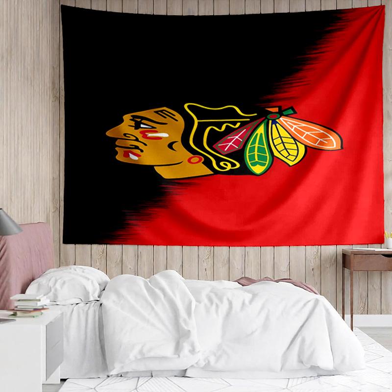 1PC Chicago Hockey Tapestry Accessories Playroom Tapestry, for Bedroom,Livingroom, dormitory Room Wall Decor Fan Birthday Gifts
