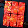 6pcs Rectangular Chinese New Year Red Envelope Hot Stamping Red Packet Household HongBao  2025
