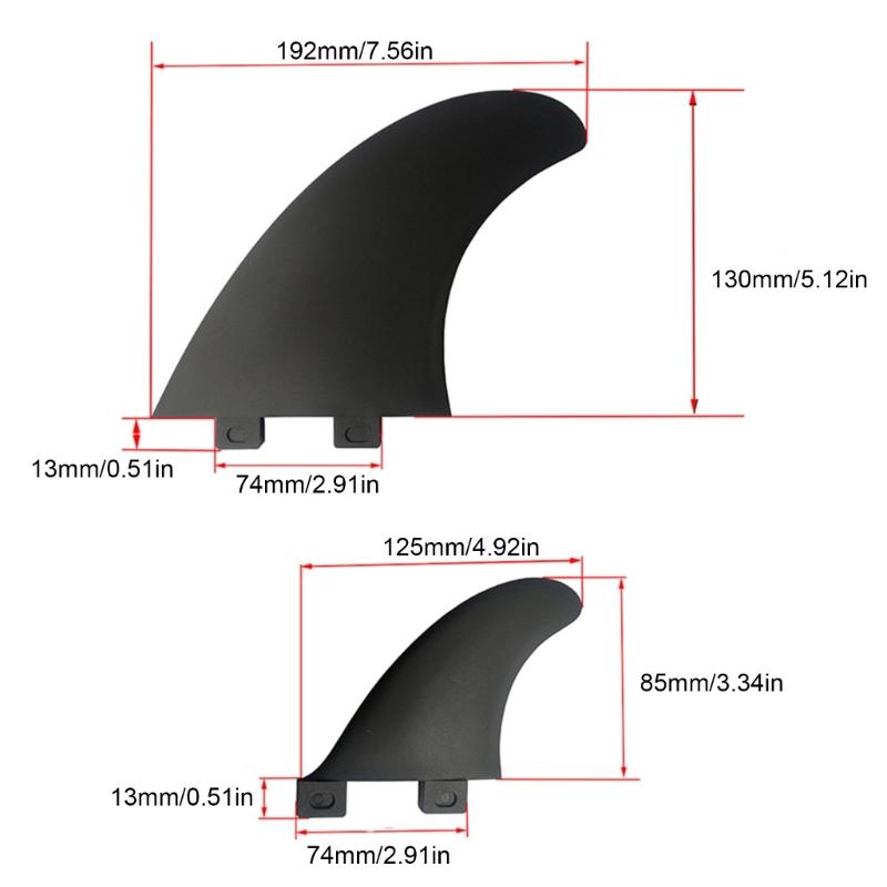 3Pcs Surfs Fin Set High Performances PVC Surfboards Fin Surfboards Thruster Fin Water Sports Accessories