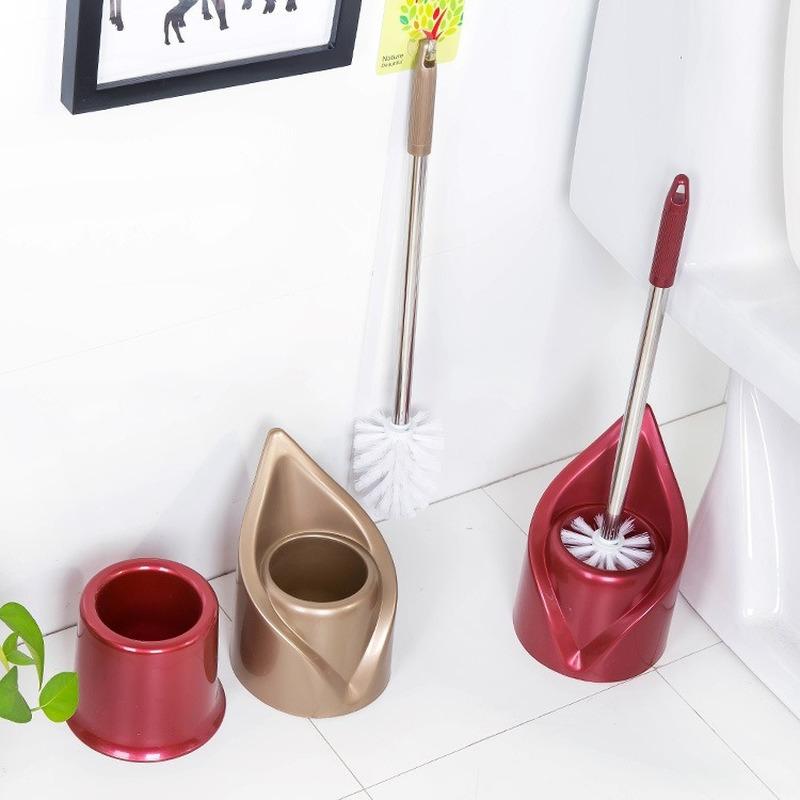 Stainless Steel Long Handle Toilet Brush Set Toilet Cleaning Brush Holder Set For Washroom Clean Tools Bathroom Accessories