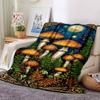 Bunte Pilz-Print Flanelldecke Hohe Qualität Warm Bequem Decke für Alle Jahreszeiten Perfekt für Geschenke Heimdeko