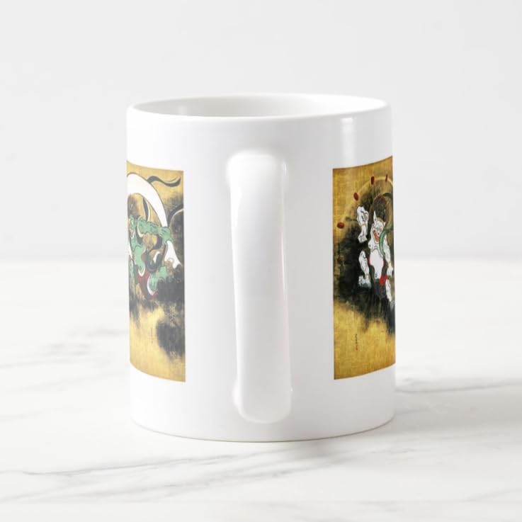 Ogata God and Thunder Mug Photo Mug Masterpiece 330ml Korin's "Wind God" 2 (Japanese Series) (D 2-sided), Capacity