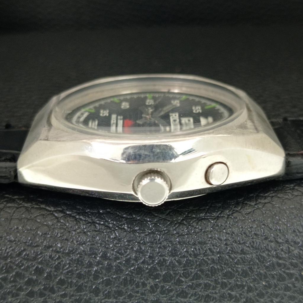 AUTOMATIC VINTAGE RICOH R31 JAPAN MENS BLACK COLOR DIAL WATCH A705159-1