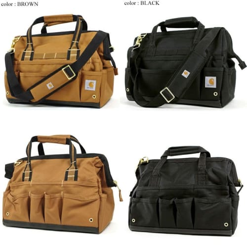 carhartt 16-inch 30-Pocket Heavyweight Tool Bag, Brown