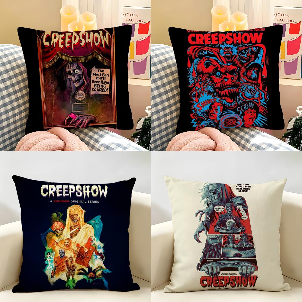 CCreepshow Movie Terror Cushion Cover Natural Linen Organic Fabric DoubleSided Printing Room Sofa Decor Pillow Case