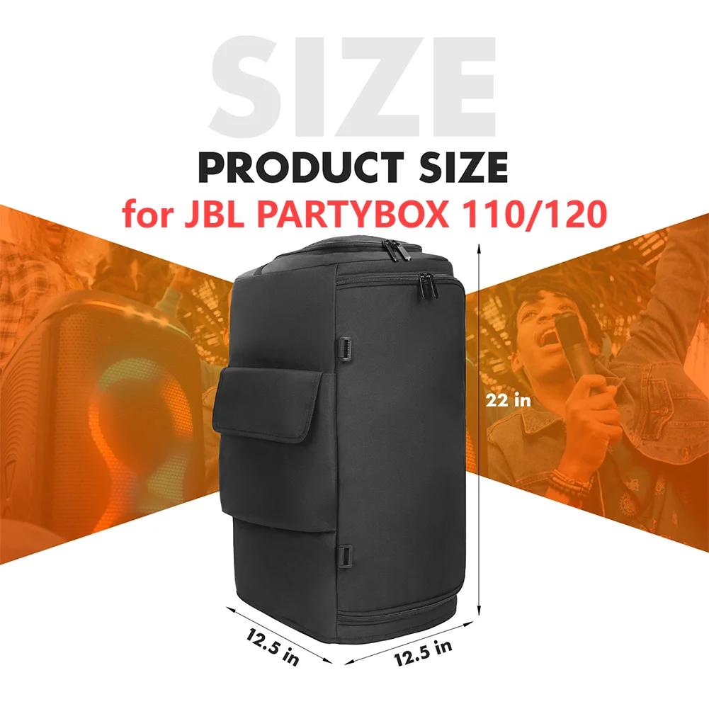 Portable Speaker Dust Case for JBL PARTYBOX 520/320/310/120/110 with Mic Pocket Double-Sided Speaker Storage Bag Waterproof
