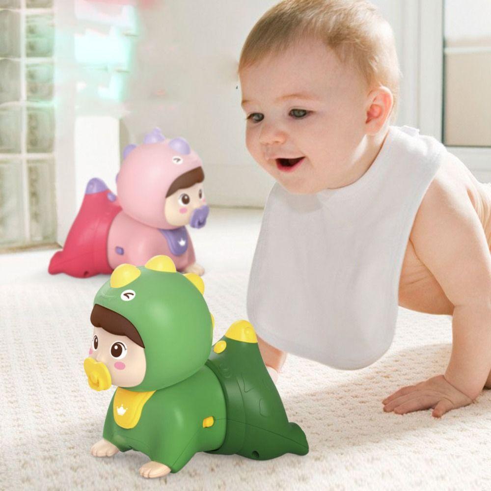 Early Education Electric Crawling Doll With Light Sound Crawling Kids Doll Toys  Baby/Toddlers