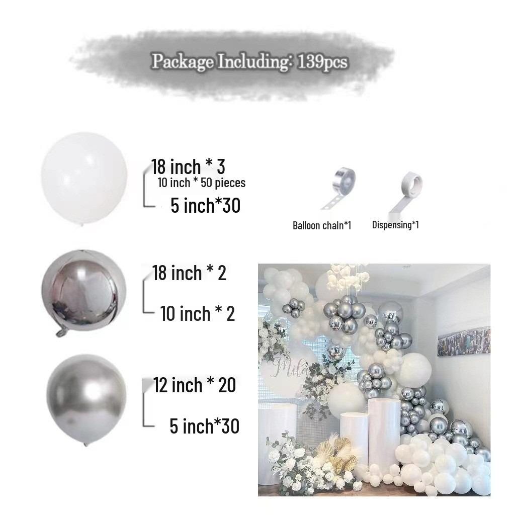 Elegant Birthday and Wedding Balloon Set - High-End Latex and Arch Decorations for Special Occasions
