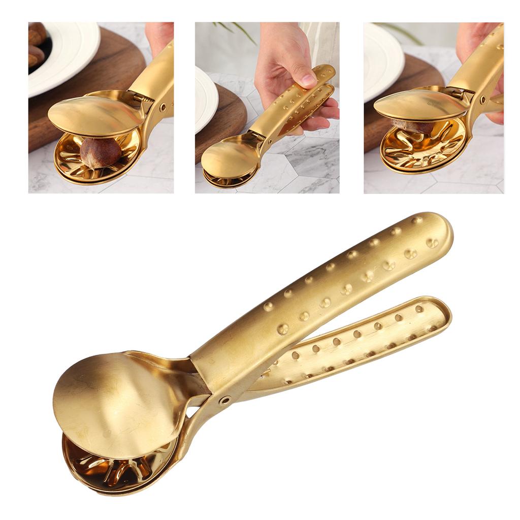 Stainless Steel Nutcracker Chestnut Clip Metal Multifunctional Nut Opener Plier for Kitchen