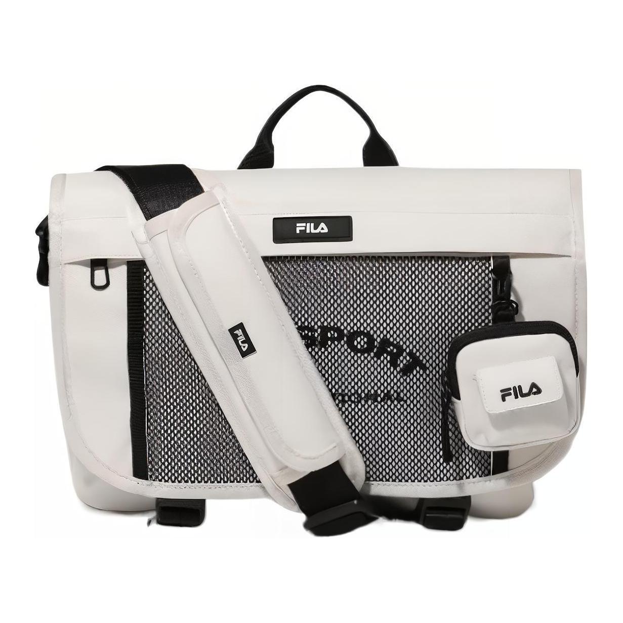 FILA Leisure Sports Logo Nylon Messenger Bag Unisex bags Cream FS3BCG1003XCRM Cream