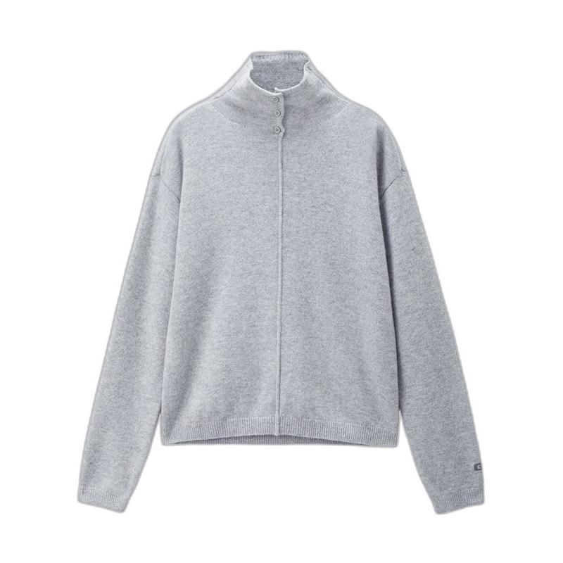 

GIORDANO CONCEPTS Women s Embroidered Loose-Fit High-Neck Wool Sweater L