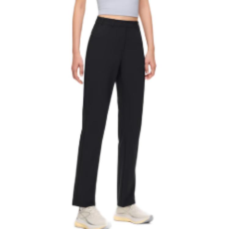 Anta Solid Color Mid-Rise Comfortable Breathable Versatile Casual Pants Women Bottoms Black 162520501-2